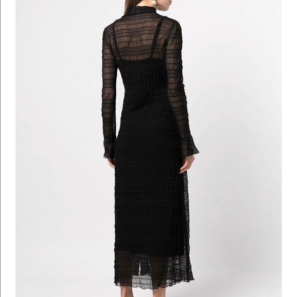 Jonathan Simkhai Standard smocked-detail long-sleeved dress - Picture 3 of 10